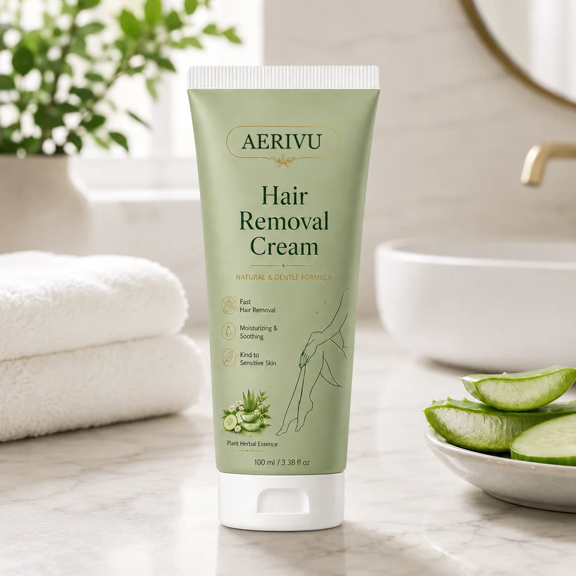 AERIVU™ Natural Gentle Hair Removal Cream | For Women & Men, Sensitive Skin