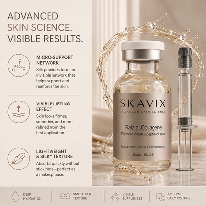 Skavix Silk Peptide Firming Serum with Marine Collagen