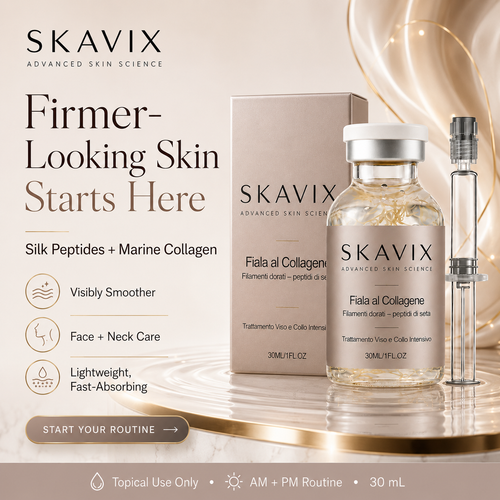 Skavix Silk Peptide Firming Serum with Marine Collagen