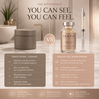 Skavix Silk Peptide Firming Serum with Marine Collagen